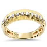 <span style="color:purple">SPECIAL!</span> .37ct G SI 14K Yellow Gold Diamond Men's Wedding Band Ring Size 10