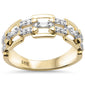 <span style="color:purple">SPECIAL!</span>.21 ct G SI 14K Yellow Gold Diamond Link Chain Band Ring Size 6.5