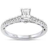 <span style="color:purple">SPECIAL!</span>.71ct G SI 14K White Gold Diamond Radiant Cut Engagement Ring Size 6.5