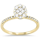 .47ct G SI 14K Yellow Gold Diamond Oval Shape Engagement Ring Size 6.5