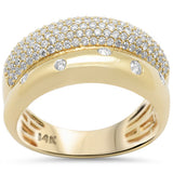 .70ct G SI 14K Yellow Gold Diamond Dome Band Ring Size 6.5