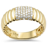 .26ct G SI 14K Yellow Gold Diamond Dome Band Ring Size 6.5