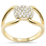 .37ct G SI 14K Yellow Gold Diamond Dome Band Ring Size 6.5
