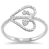 .12ct G SI 14K White Gold Heart Shape Diamond Ring Size 6.5