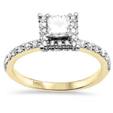 .50ct G SI 14K Yellow Gold Princess Cut Diamond Engagement Ring Size 6.5