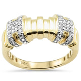 .25ct G SI 14K Yellow Gold Diamond Unique Style Dome Ring Size 6.5