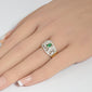 <span style="color:purple">SPECIAL!</span>1.93ct G SI 14K Yellow Gold Multi Shape Diamond & Emerald Gemstone Ring Band Size 6.5