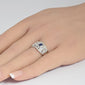 <span style="color:purple">SPECIAL!</span>1.93ct G SI 14K White Gold Multi Shape Diamond & Blue Sapphire Gemstone Ring Band Size 6.5