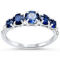 <span style="color:purple">SPECIAL!</span>2.00ct G SI 14K White Gold Diamond & Blue Sapphire Gemstone Ring Size 6.5