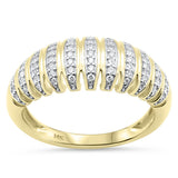 .23ct G SI 14K Yellow Gold Dome Style Diamond Band Ring Size 6.5