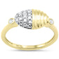 <span style="color:purple">SPECIAL!</span>.25ct G SI 14K Yellow Gold Trendy Style Womens Diamond Ring Size 6.5