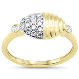 .25ct G SI 14K Yellow Gold Trendy Style Womens Diamond Ring Size 6.5