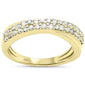 <span style="color:purple">SPECIAL!</span>.50ct G SI 14K Yellow Gold Trendy Style Womens Diamond Band Ring Size 6.5