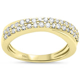 .50ct G SI 14K Yellow Gold Trendy Style Womens Diamond Band Ring Size 6.5