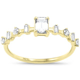 .52ct G SI 14K Yellow Gold Emerald Cut Diamond Engagement Ring Size 6.5