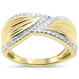 .33ct G SI 14K Yellow Gold Trendy Style Womens Diamond Ring Size 6.5