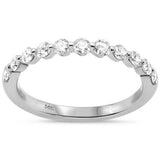 .52ct G SI 14K White Gold Diamond Stackable Wedding Band Ring Size 6.5