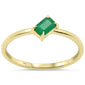.26ct G SI 14K Yellow Gold Emerald Gemstone Solitaire Ring Size 6.5