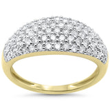 1.00ct G SI 14K Yellow Gold Diamond Dome Band Ring Size 6.5