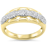 .28ct G SI 14K Yellow Gold Trendy Style Womens Diamond Ring Size 6.5