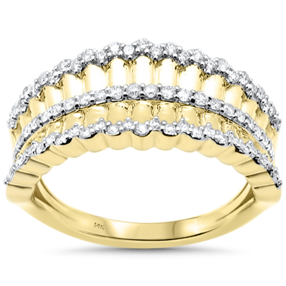 .40ct G SI 14K Yellow Gold Trendy Style Womens Diamond Ring Size 6.5