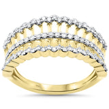 .40ct G SI 14K Yellow Gold Trendy Style Womens Diamond Ring Size 6.5