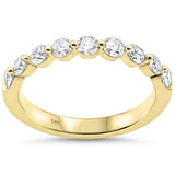 .78ct G SI 14K Yellow Gold Round Diamond Women's Band Ring Size 6.5