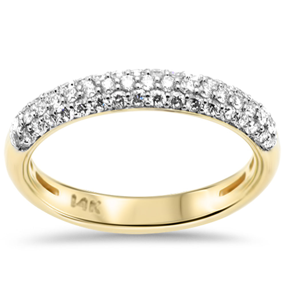 .49ct G SI 14K Yellow Gold Round Diamond Ring Band Size 6.5
