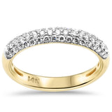 .49ct G SI 14K Yellow Gold Round Diamond Ring Band Size 6.5