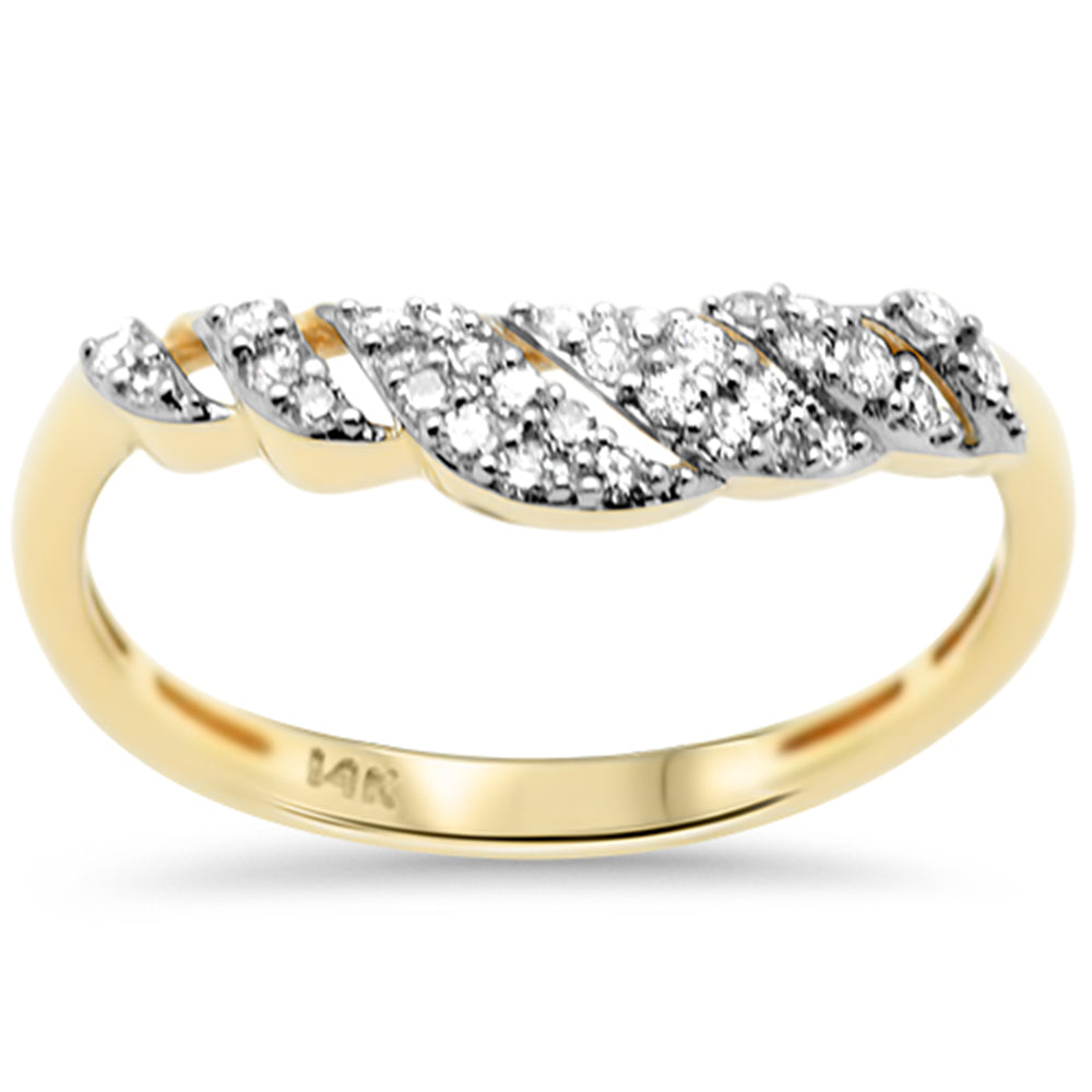 .20ct G SI 14K Yellow Gold Round Diamond Trendy Style Ring Band Size 6.5
