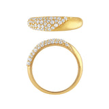 <span style="color:purple">SPECIAL!</span>.49ct G SI 14K Yellow Gold Round Diamond Brushed Finish Dome Band Ring Size 6.5