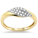 .24ct G SI 14K Yellow Gold Round Diamond Trendy Style Ring Band Size 6.5