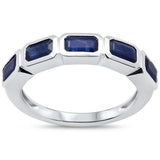 1.52ct G SI 14KT White Gold Blue Sapphire Gemstone Ring Size 6.5