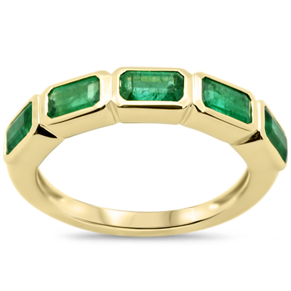1.33ct G SI 14KT Yellow Gold Emerald Gemstone Ring Size 6.5