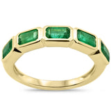 1.33ct G SI 14KT Yellow Gold Emerald Gemstone Ring Size 6.5