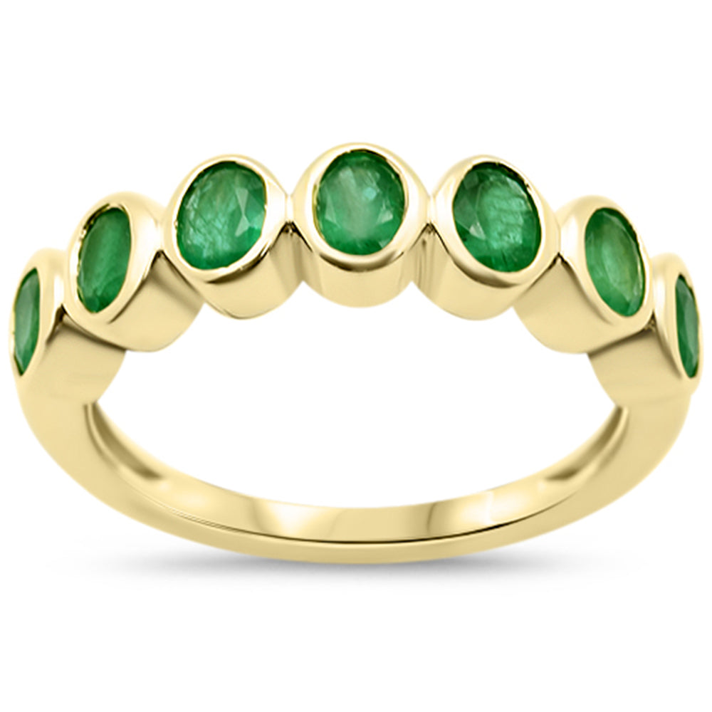 1.14ct G SI 14KT Yellow Gold Emerald Gemstone Ring Size 6.5