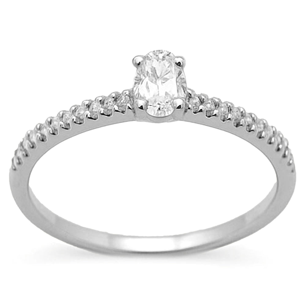 .20ct G SI 14KT White Gold Oval Cut Diamond Engagement Ring Size 7