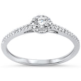 .25ct G SI 14KT White Gold Round Diamond Engagement Ring Size 7