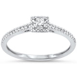 .25ct G SI 14KT White Gold Princess Cut Diamond Engagement Ring Size 7