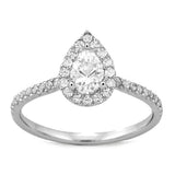 .25ct G SI 14KT White Gold Pear Cut Diamond Engagement Ring Size 7