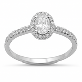 .25ct G SI 14KT White Gold Oval Diamond Engagement Ring Size 7