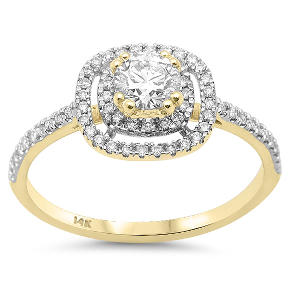 .62ct G SI 14K Yellow Gold Round Diamond Engagement Ring Size 6.5