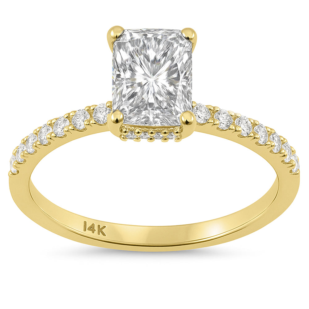 1.20ct G SI 14K Yellow Gold Radiant Cut Diamond Engagement Ring Size 6.5