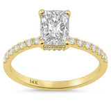 1.20ct G SI 14K Yellow Gold Radiant Cut Diamond Engagement Ring Size 6.5