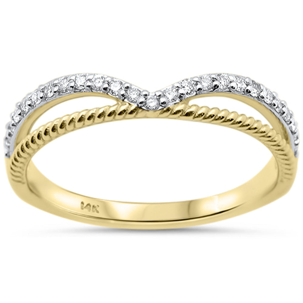 <span style="color:purple">SPECIAL!</span> .15ct G SI 14K Yellow Gold Diamond Fashion Ring Size 6.5