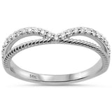 .15ct G SI 14K White Gold Diamond Fashion Band Ring Size 6.5
