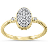 .19ct G SI 14K Yellow Gold Oval Shape Diamond Engagement Ring Size 6.5