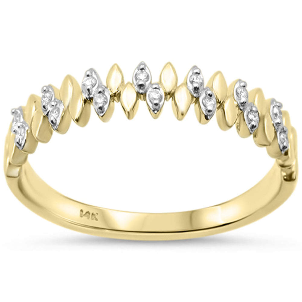 <span style="color:purple">SPECIAL!</span> .07ct G SI 14K Yellow Gold Diamond Trendy Band Ring Size 6.5