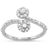 .56ct G SI 14K White Gold Diamond Wrap Around Ring Size 6.5