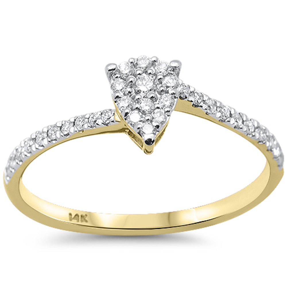 .21ct G SI 14K Yellow Gold Diamond Pear Shape Engagement Ring Size 6.5